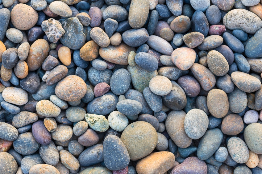 A Photo of smooth rocks