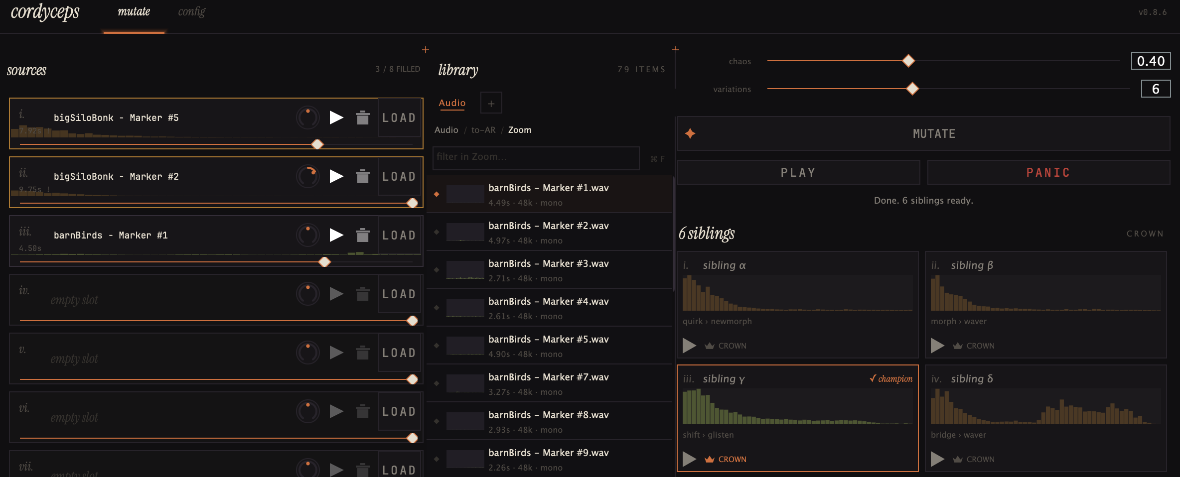 Cordyceps app screenshot